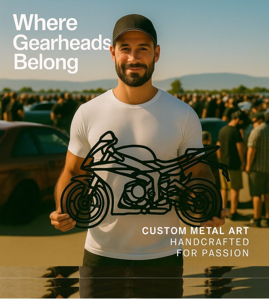 Christmas gifts for men who love cars – modern decorative artwork made of metal