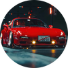 Car cutout wall art – modern decorative artwork made of metal